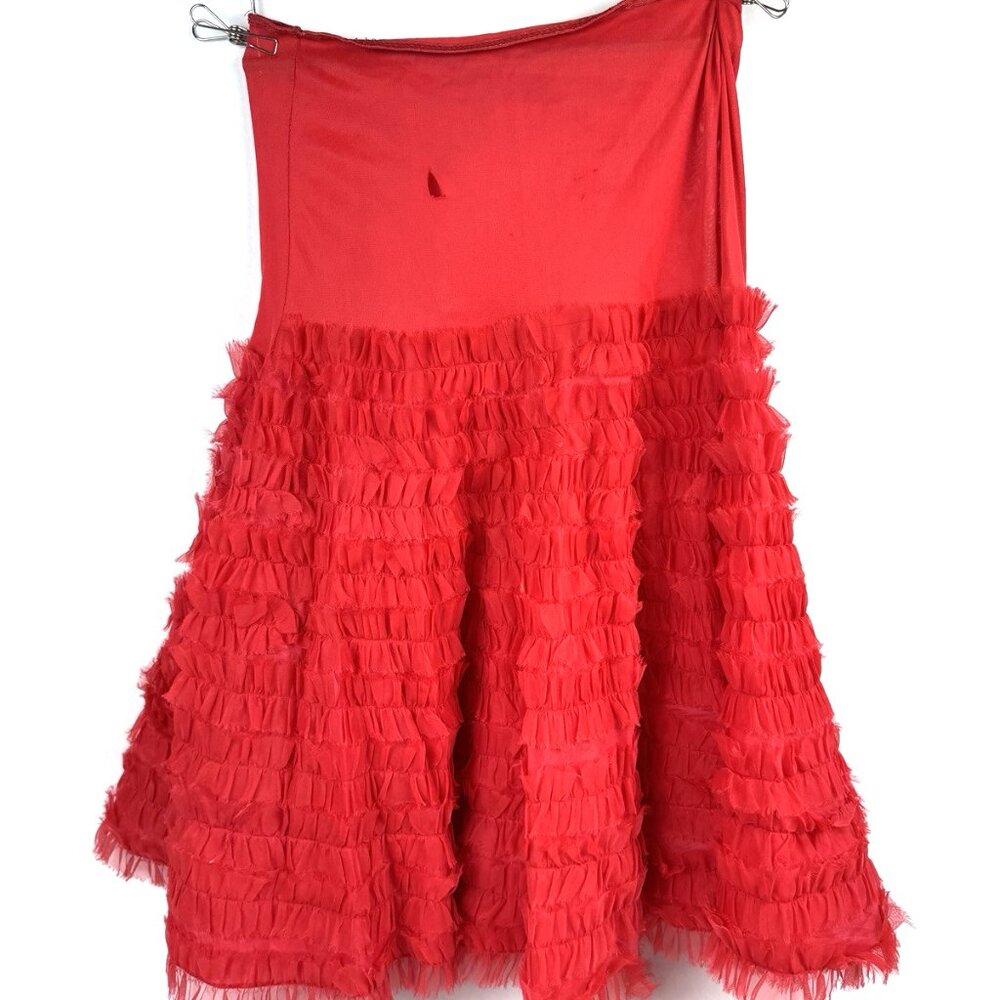Vintage~Moulin Rouge Crinoline Square Dance~2 Red/Black Rockabilly Petticoats - Picture 9 of 9